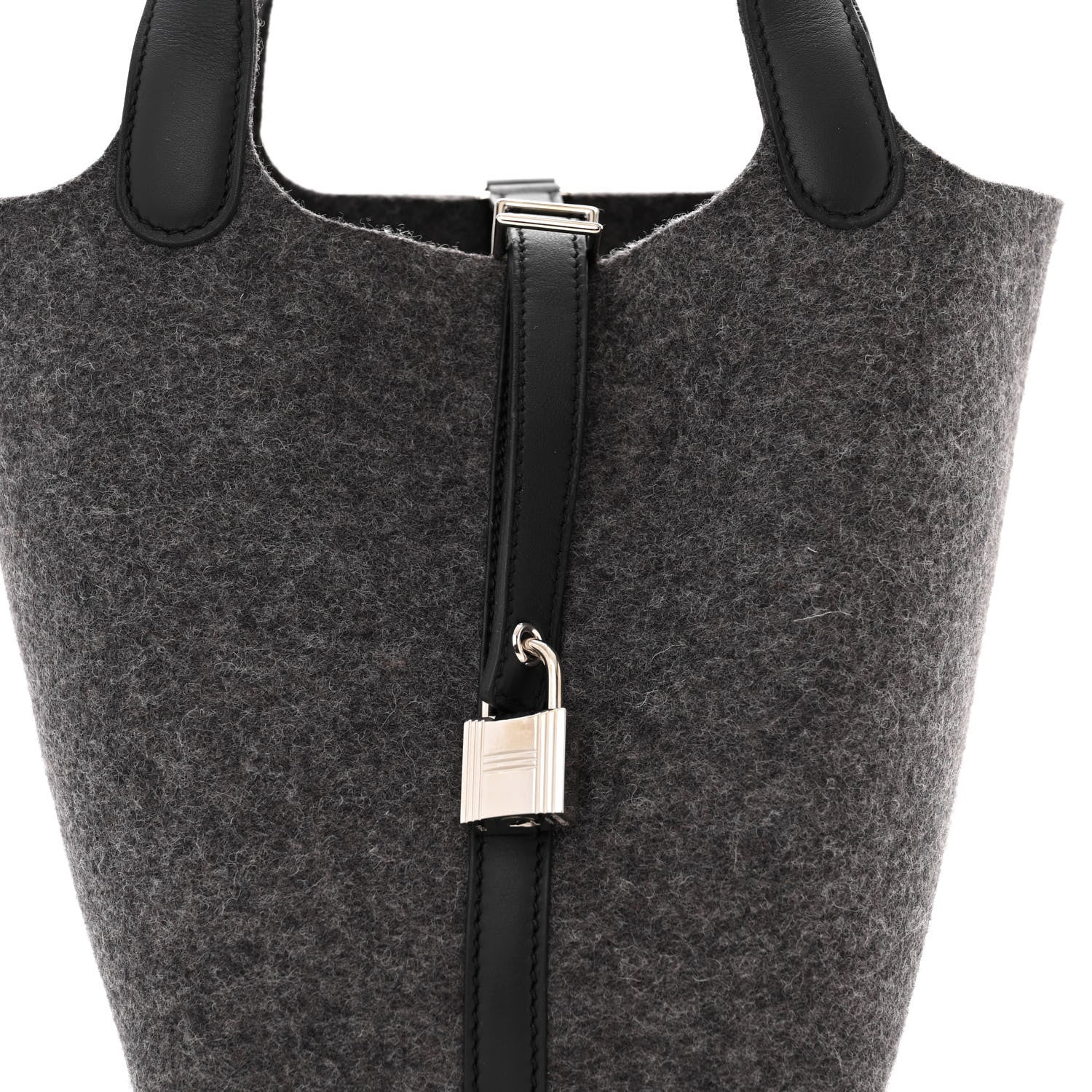 Hermes Feutre Swift Picotin Lock 18 PM Gris Moyen Black 8 of 11