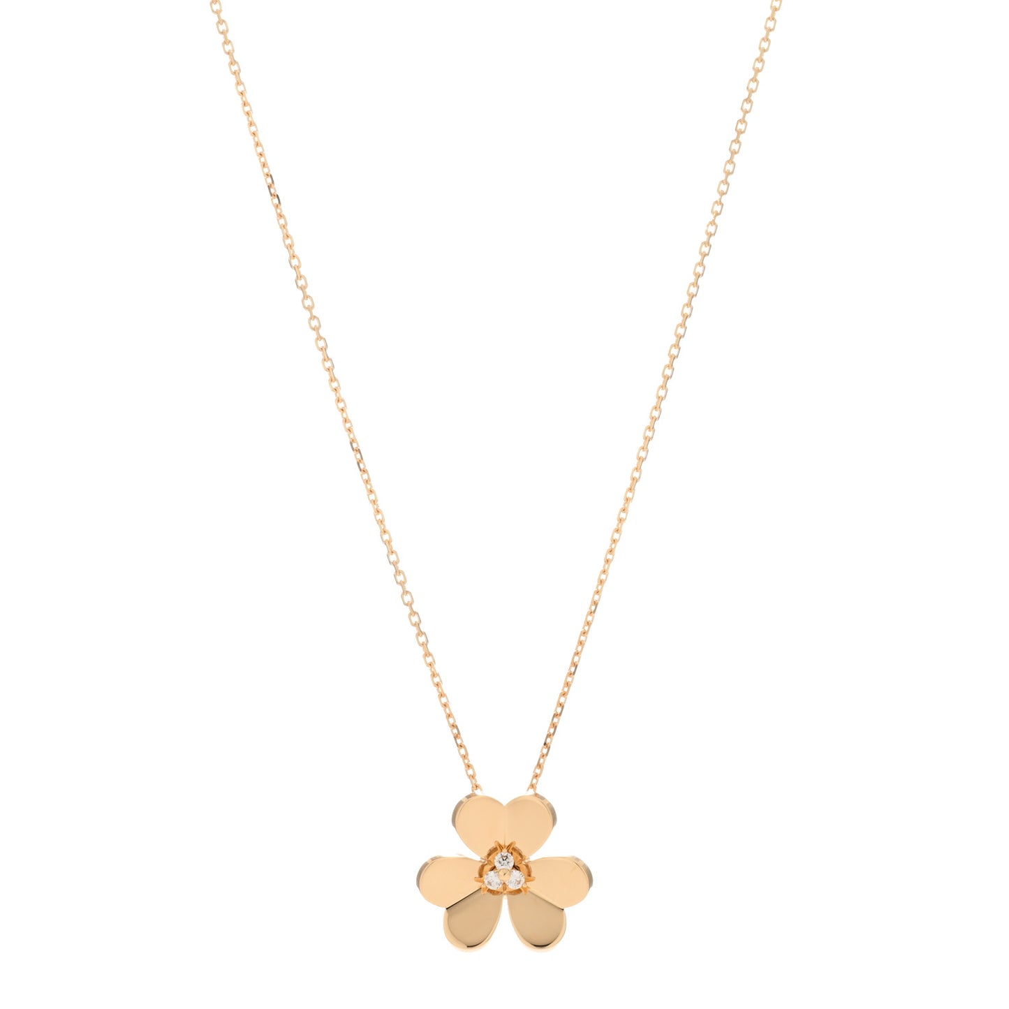 18K Yellow Gold Diamond Large Frivole Pendant Necklace