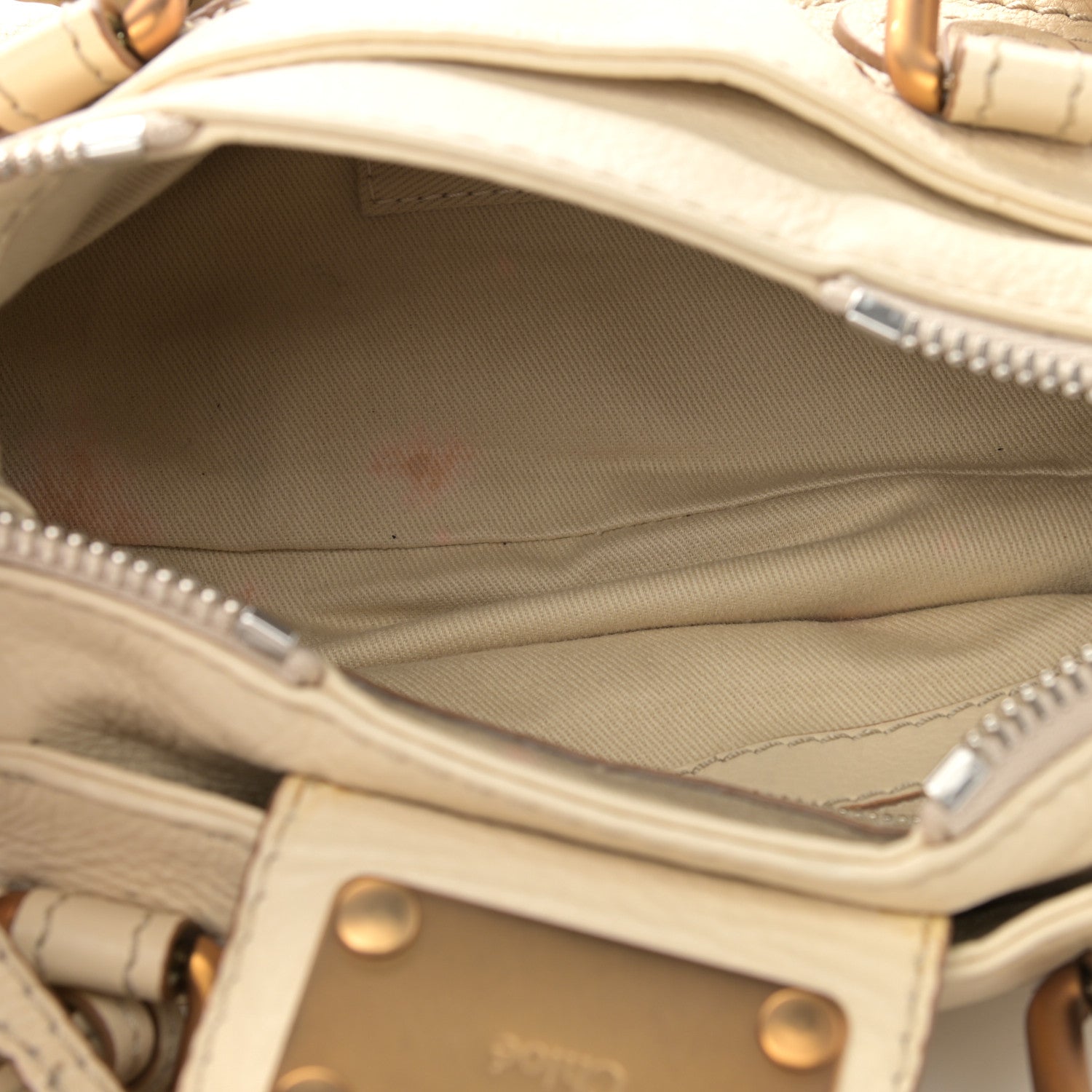 Chloe Calfskin Medium Paddington Satchel Off White 4 of 11