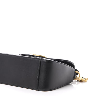 Gucci Calfskin Matelasse Mini GG Marmont Top Handle Shoulder Bag Black 7 of 13