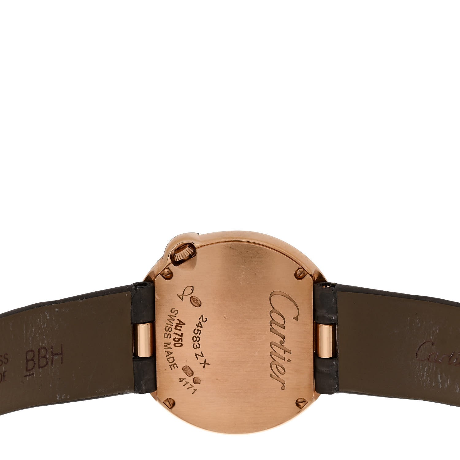 Cartier 18K Pink Gold Alligator Diamond Bezel 30mm Ballon Blanc De Cartier Quartz Watch 4 of 4