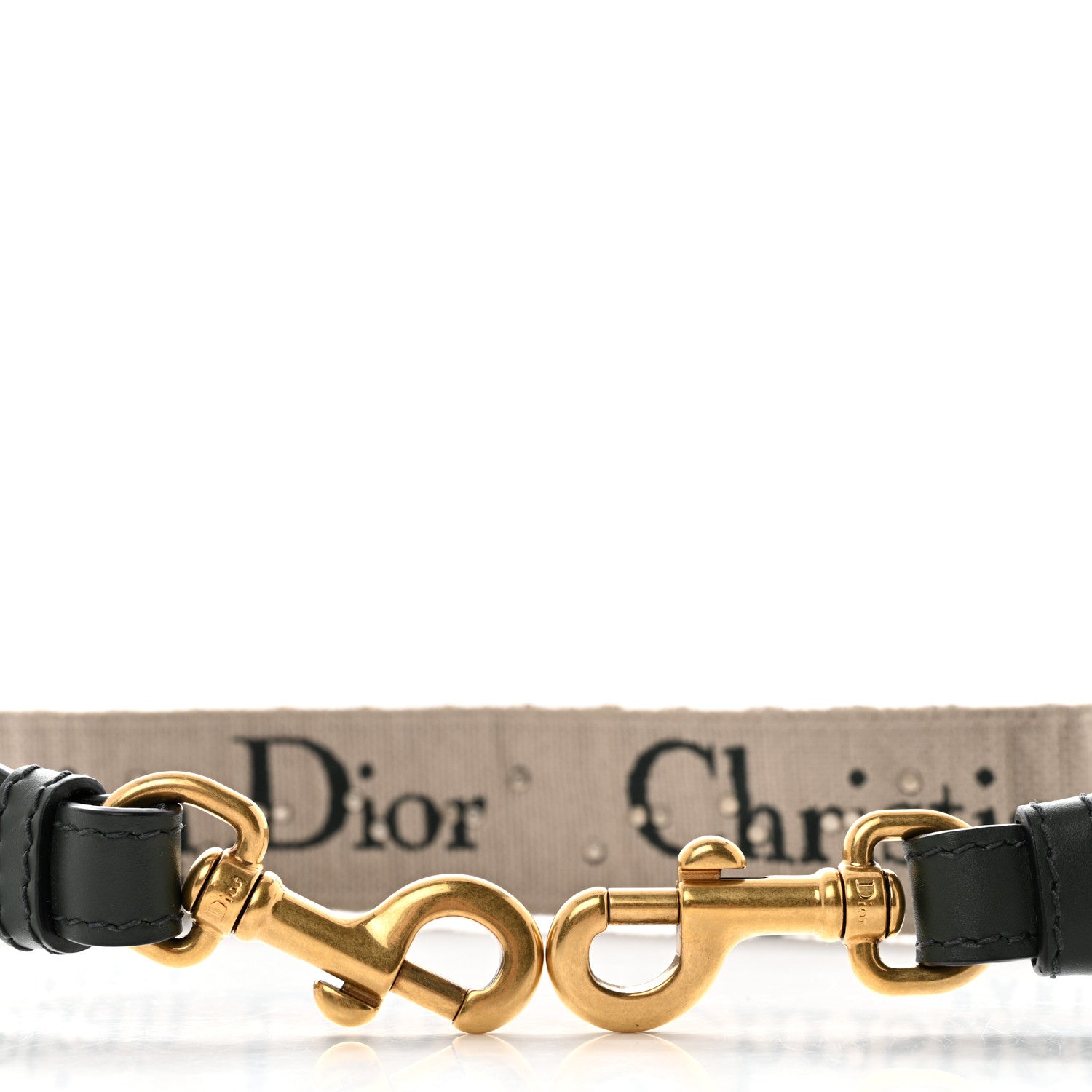 Christian Dior Oblique Studded Shoulder Strap Green Multicolor 5 of 6