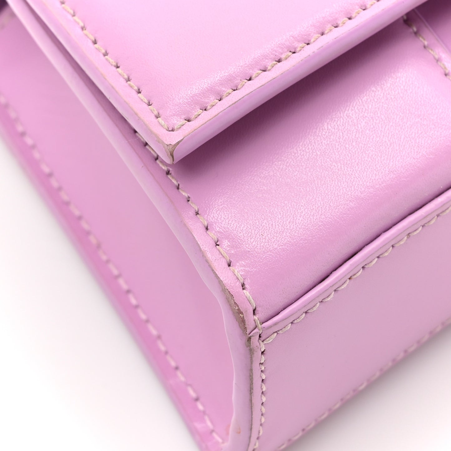 Shiny Box Calfskin Tonal B Hourglass Chain Bag Liliac