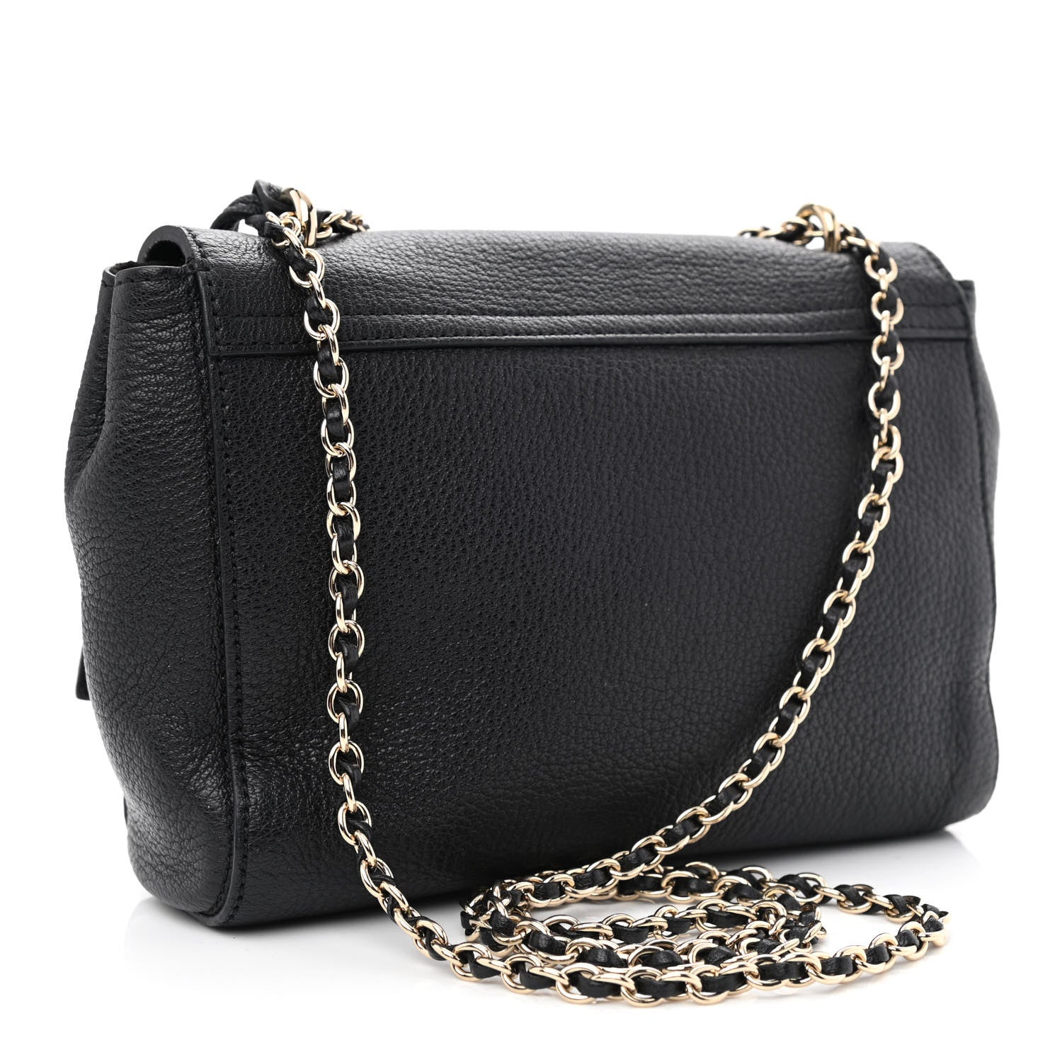 Mulberry Glossy Goatskin Small Lily Flap Black 3 of 10