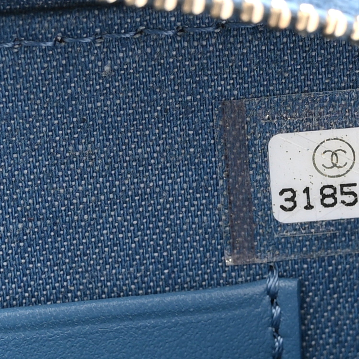 Chanel Denim Quilted CC Pearl Crush Camera Case Blue 7 of 11