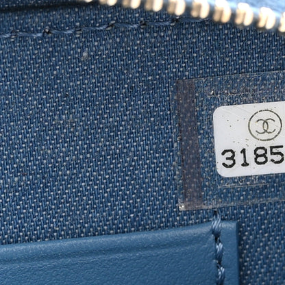 Chanel Denim Quilted CC Pearl Crush Camera Case Blue 7 of 11