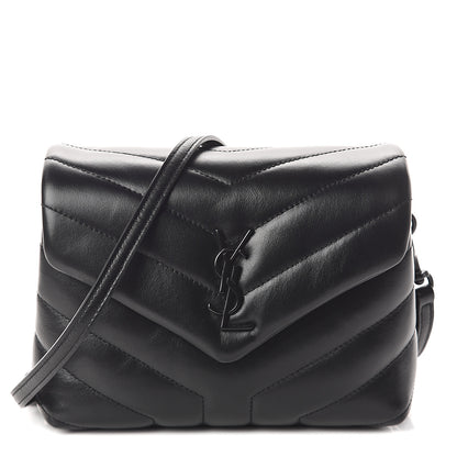 Saint Laurent Calfskin Y Quilted Monogram Toy Loulou Crossbody Bag Black 1 of 9
