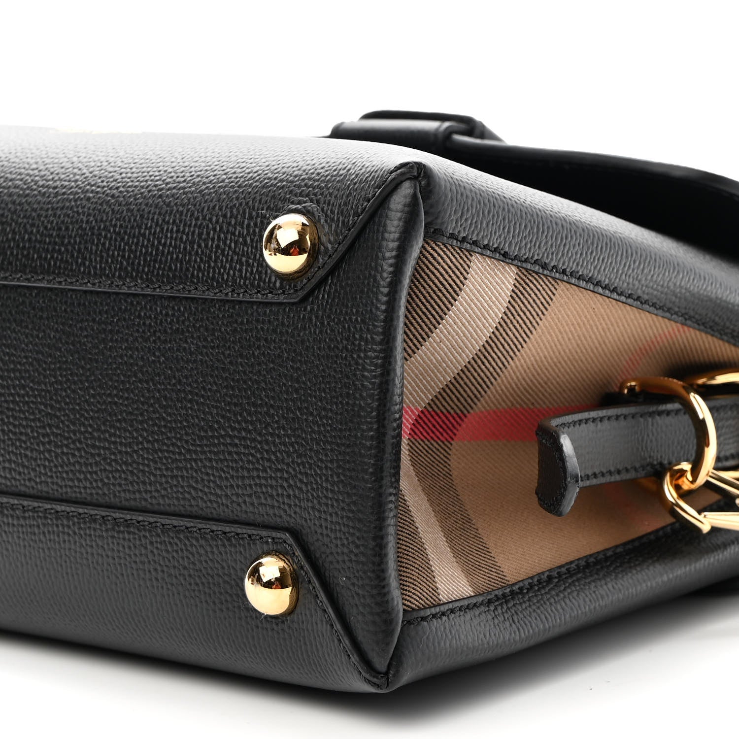 Burberry Derby Calfskin House Check Small Camberley Black 8 of 8