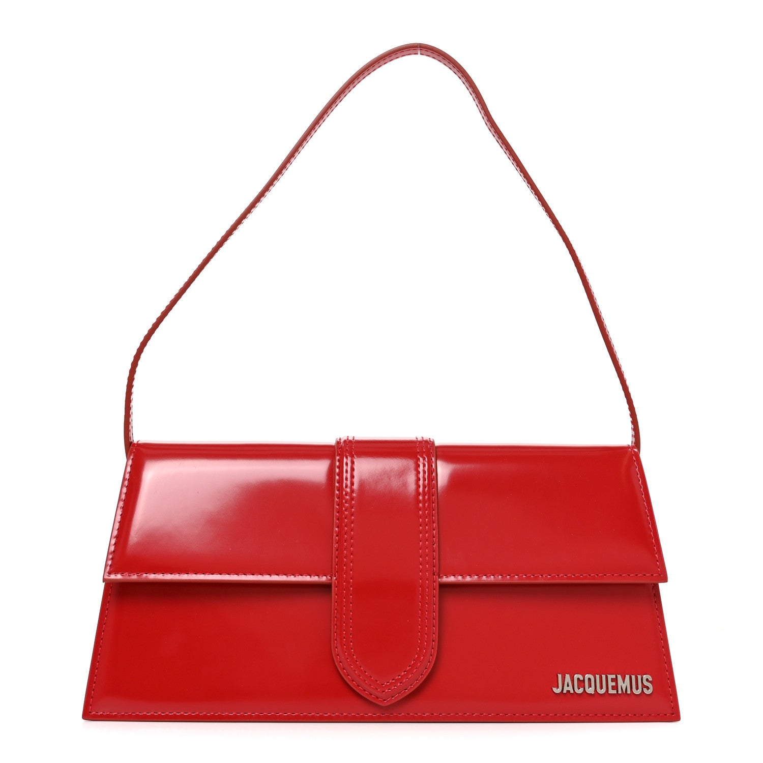 Jacquemus Glazed Calfskin Le Bambino Long Red 1 of 9
