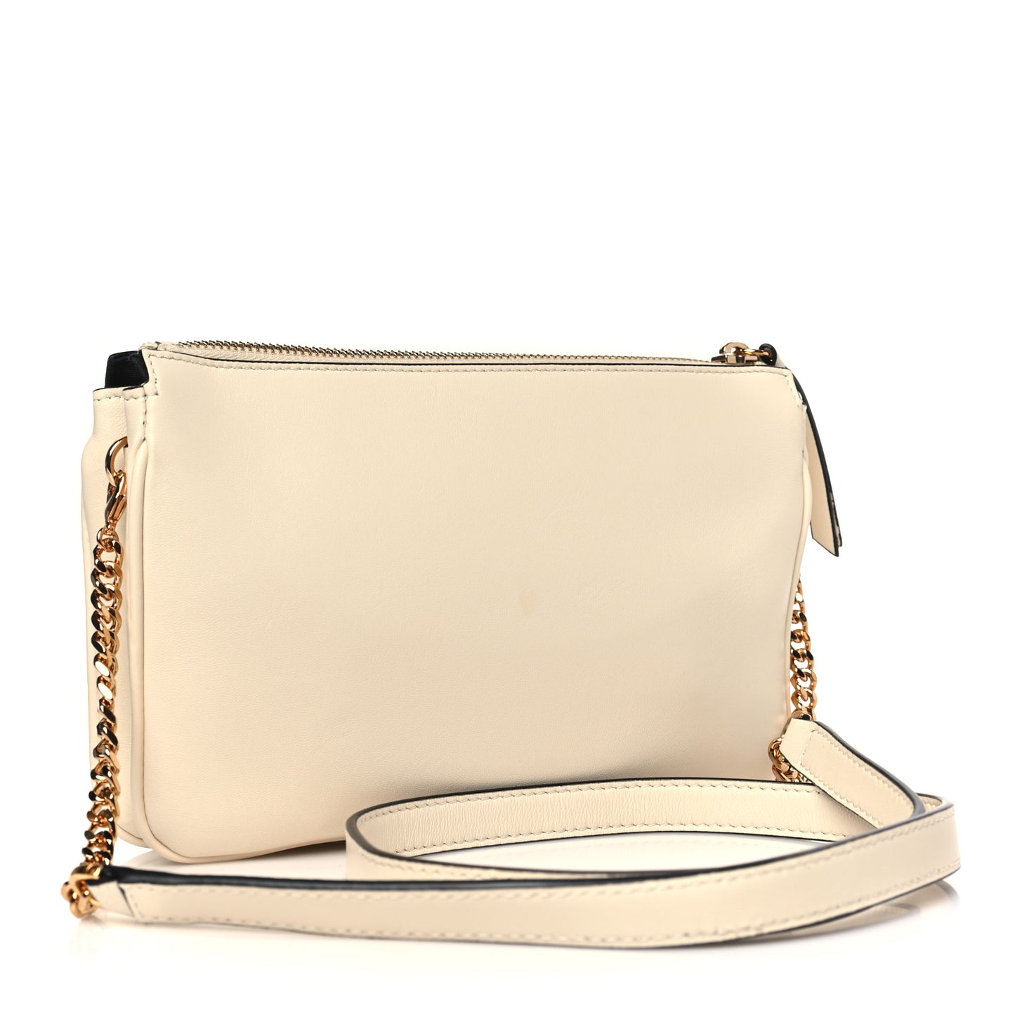 Nappa Quilted La Medusa Shoulder Bag Off White