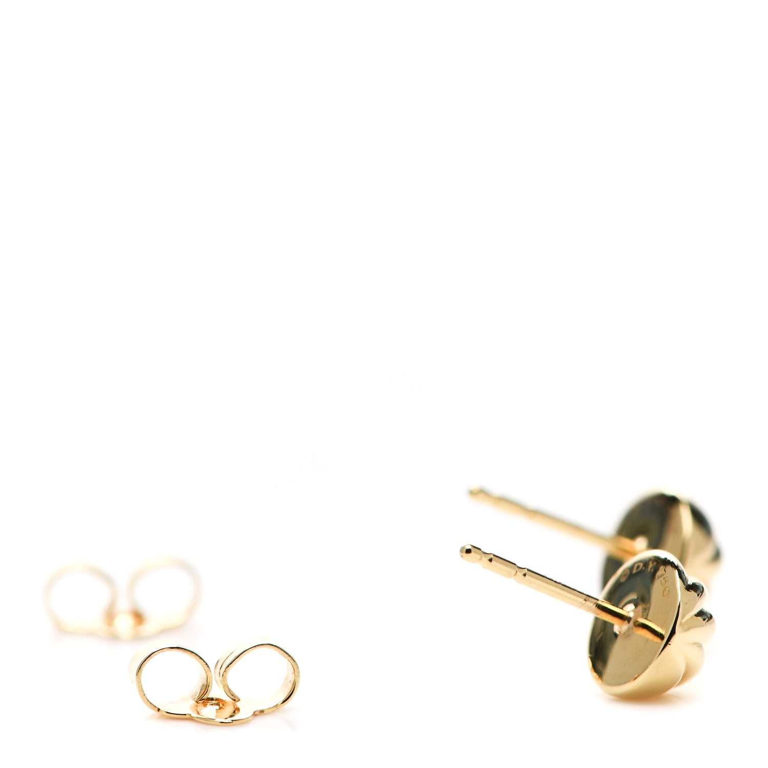 David Yurman 18K Yellow Gold 8mm Sculpted Cable Earrings 3 of 4