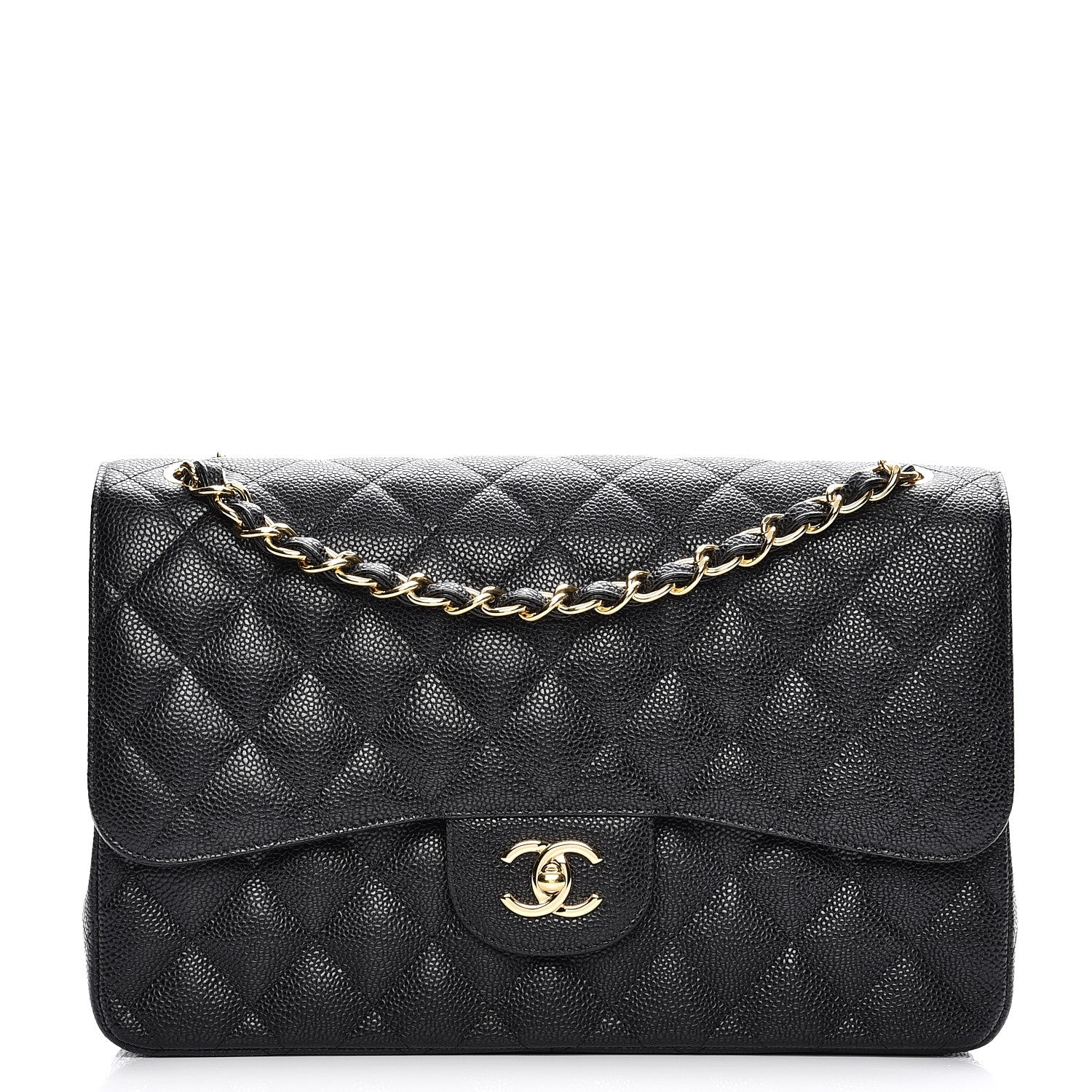 Chanel Caviar Quilted Jumbo Double Flap Black 1 of 7