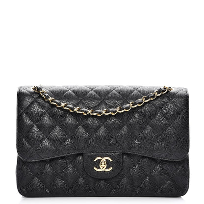 Chanel Caviar Quilted Jumbo Double Flap Black 1 of 7