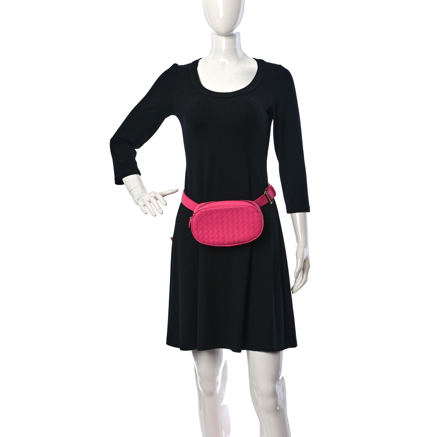 Nappa Intrecciato Belt Bag Pink