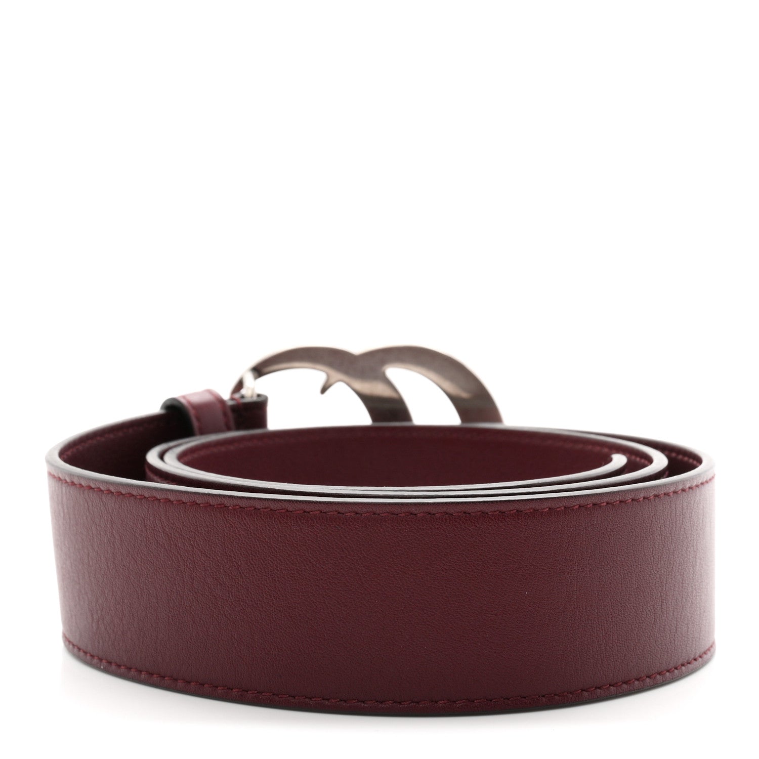Gucci Moon Calfskin Nickel Double G 40mm Belt 85 34 Strong Red 2 of 5