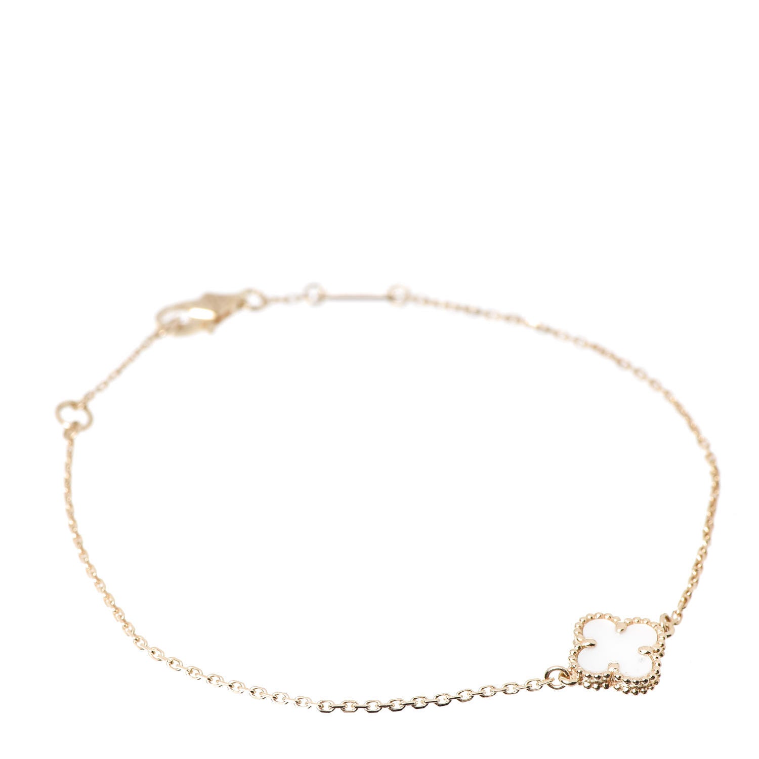 Van Cleef & Arpels 18K Yellow Gold Mother of Pearl Sweet Alhambra Bracelet 1 of 7