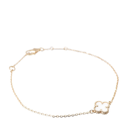 Van Cleef & Arpels 18K Yellow Gold Mother of Pearl Sweet Alhambra Bracelet 1 of 7