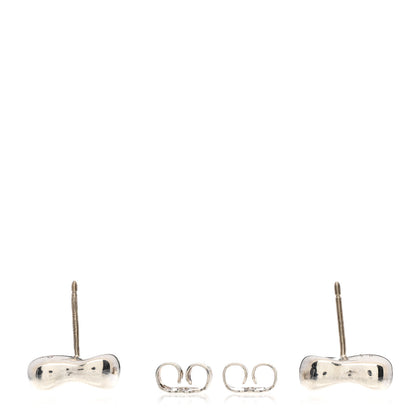 Tiffany Sterling Silver 11mm Elsa Peretti Bean Earrings 3 of 4