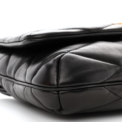 Saint Laurent Lambskin Quilted Le 57 Diamond Shoulder Bag Black 9 of 10