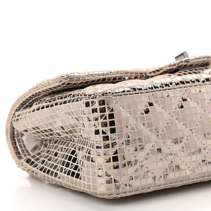 Chanel Suede Quilted Mirror 2.55 Reissue 225 Flap Silver 9 of 10