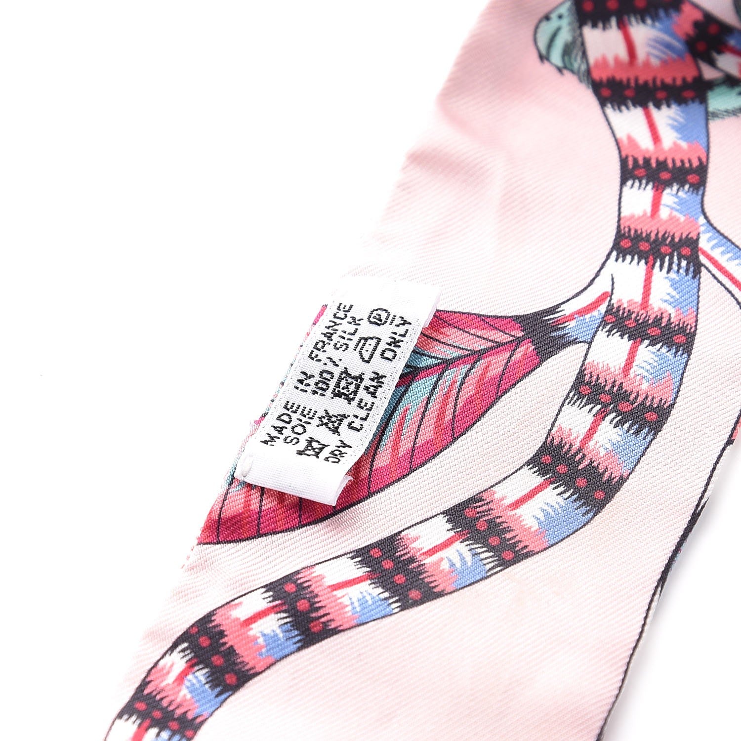 Hermes Silk Savana Dance Twilly Rose Nacre Vert Framboise 4 of 6