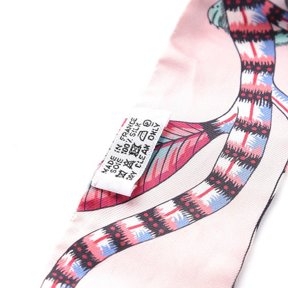 Hermes Silk Savana Dance Twilly Rose Nacre Vert Framboise 4 of 6