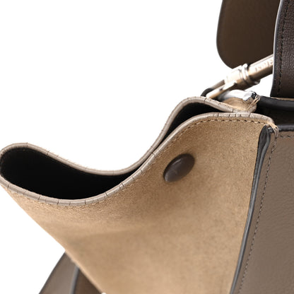 Celine Drummed Calfskin Suede Medium Trapeze Souris 13 of 14