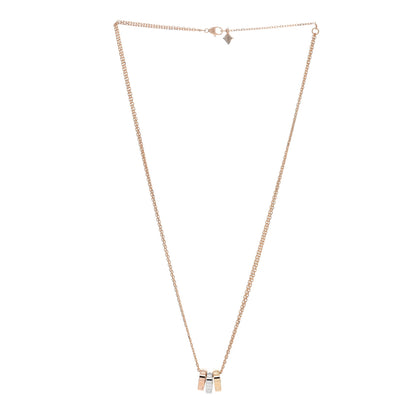 Louis Vuitton 18K Yellow White Pink Gold Empreinte Pendant Necklace 2 of 4