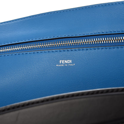 Fendi Vitello Baltico Dolce DotCom Satchel Black Blue Royal 7 of 11