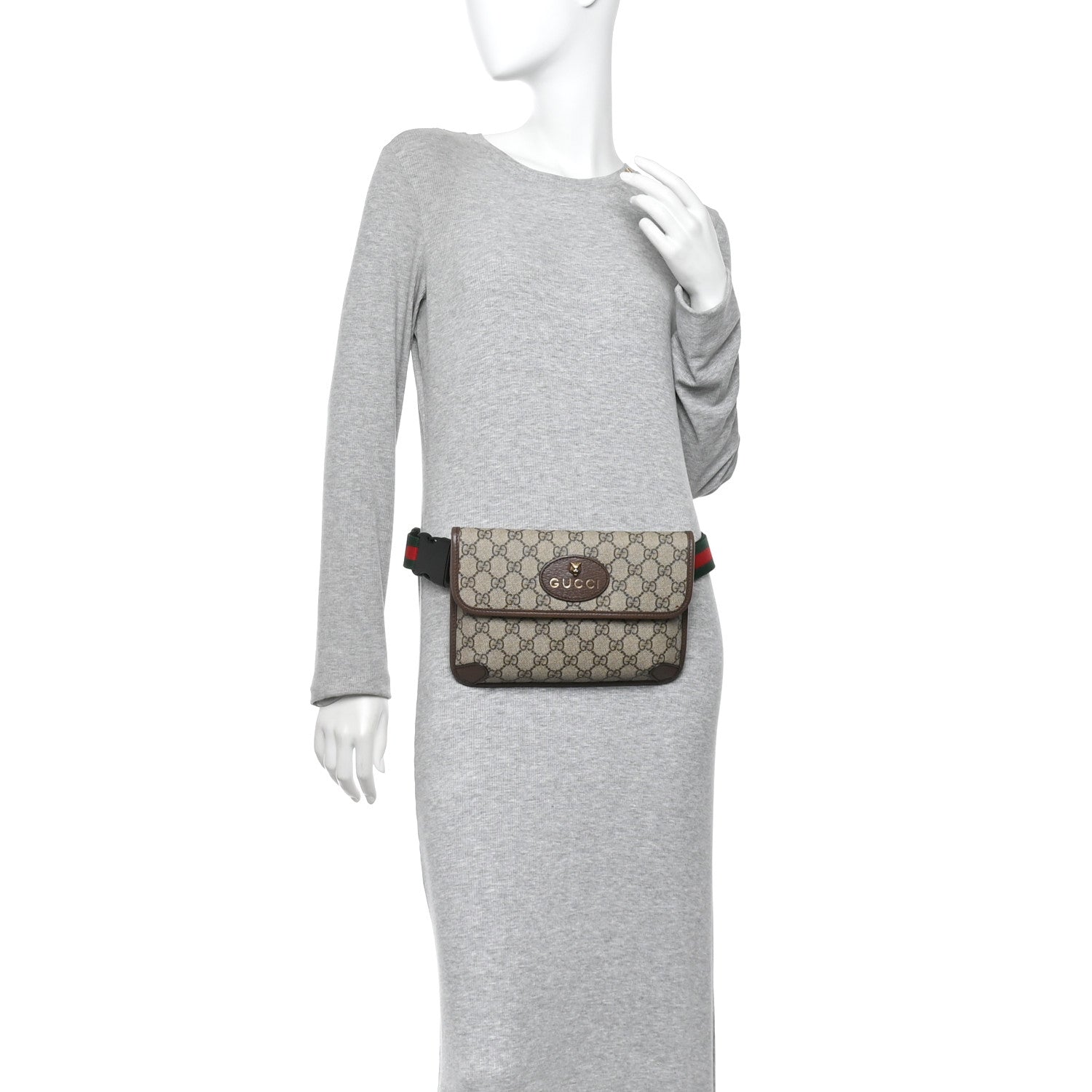 Gucci GG Supreme Monogram Neo Vintage Web Belt Bag Brown 1867516