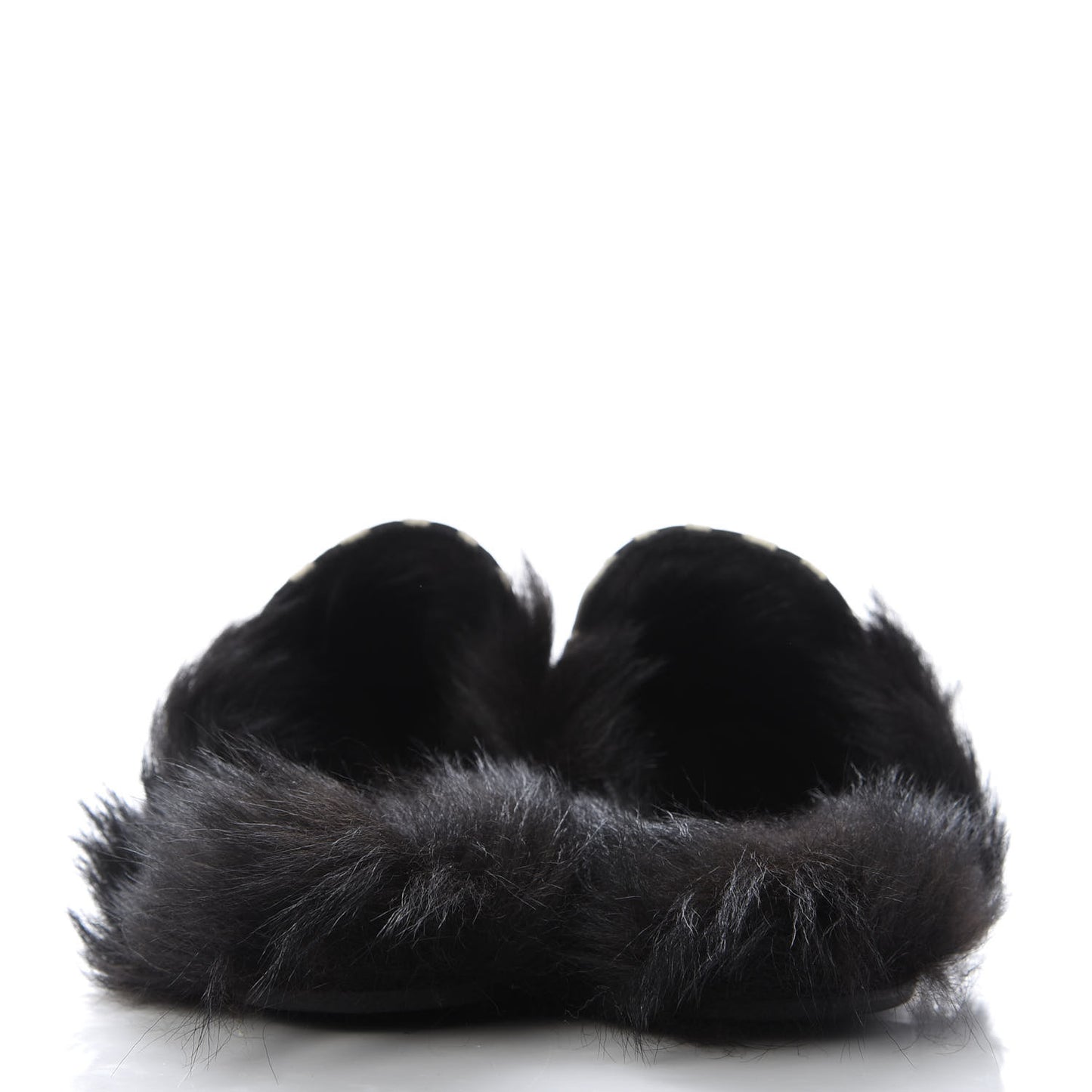 Malaga Kid Fur Zebra Inlay Womens Princetown Slippers 37 Mystic White Black