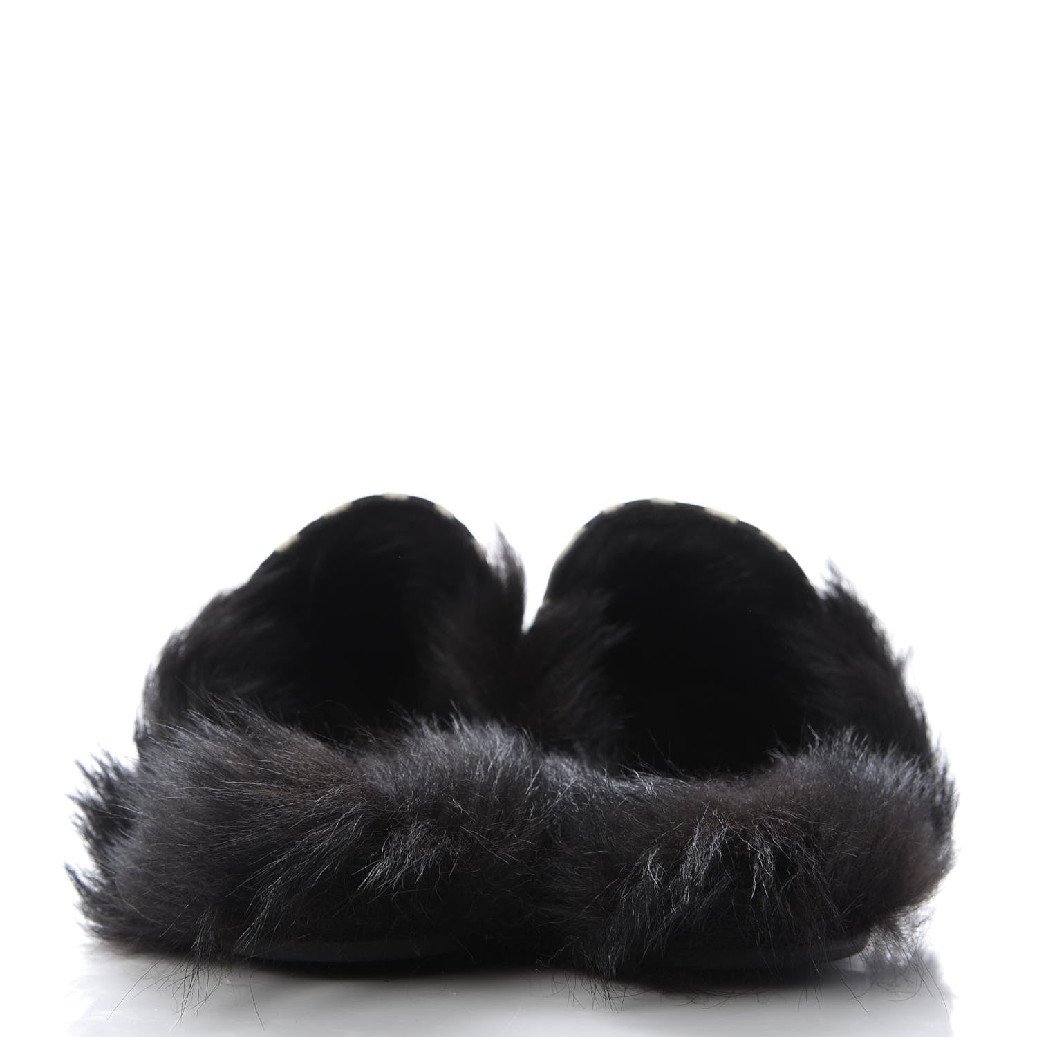 Gucci Malaga Kid Fur Zebra Inlay Womens Princetown Slippers 37 Mystic White Black 6 of 9