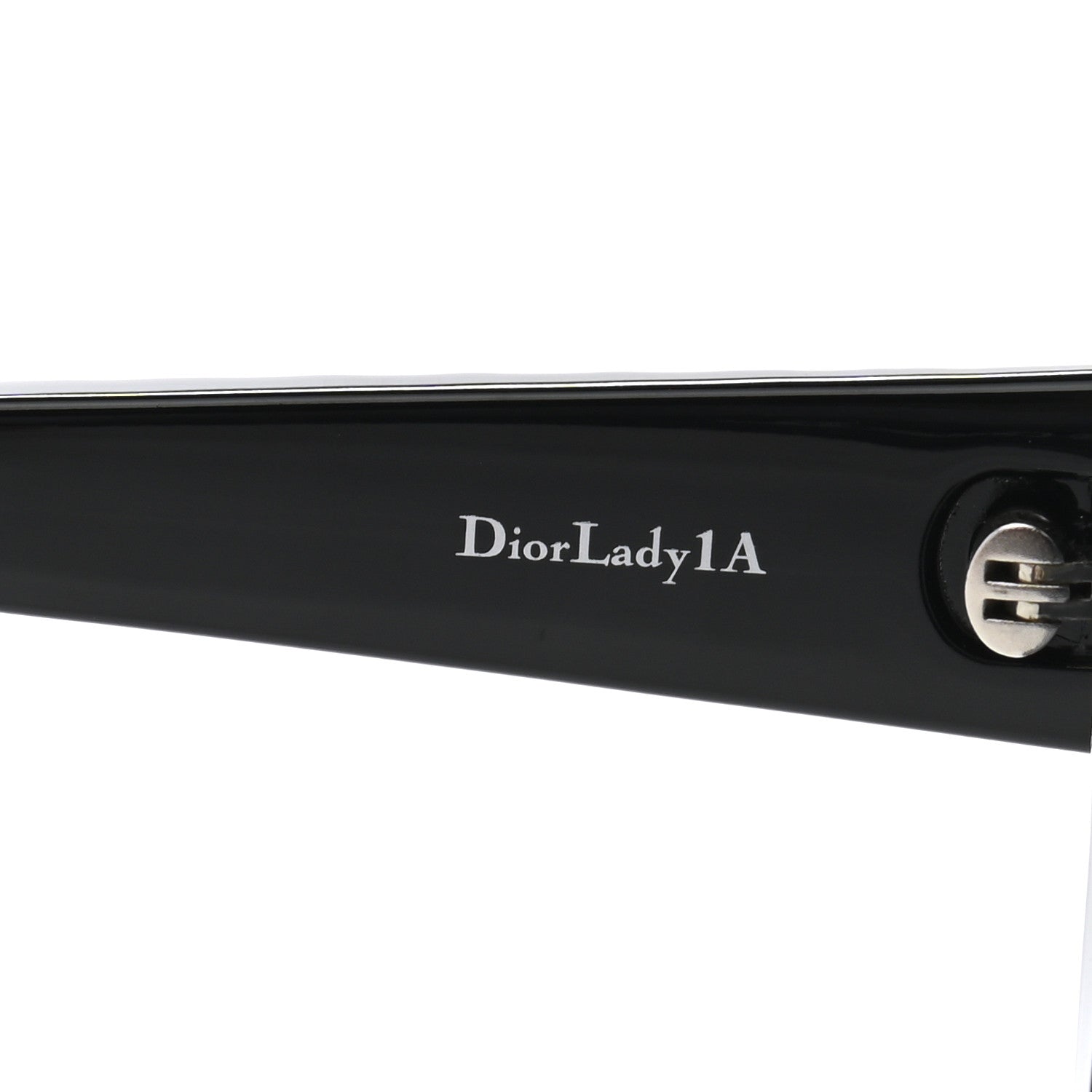 Christian Dior Resin Micro-Cannage Dior Lady 1A Sunglasses Silver Black 5 of 10
