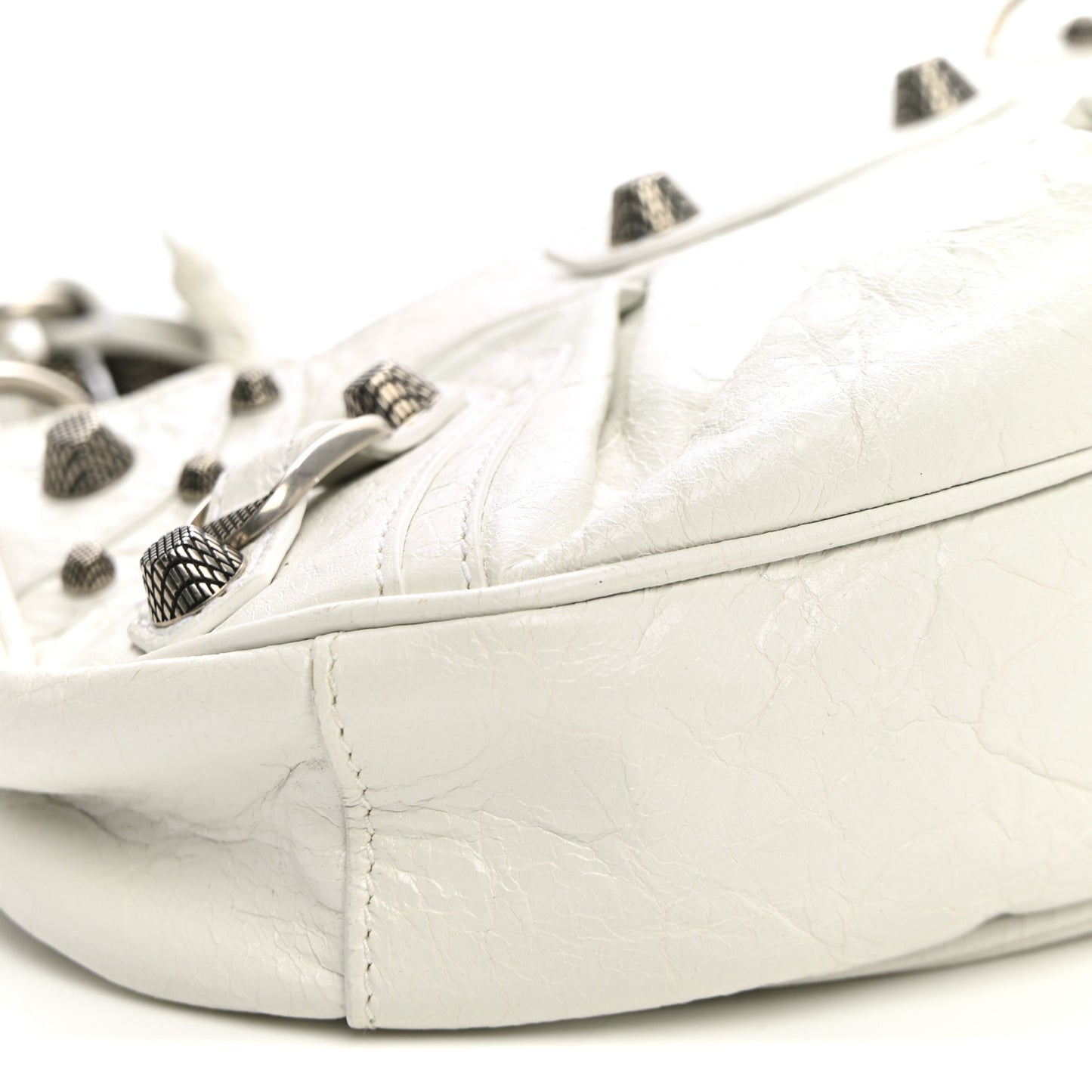 Agneau Arena Le Cagole Shoulder Bag XS Optic White