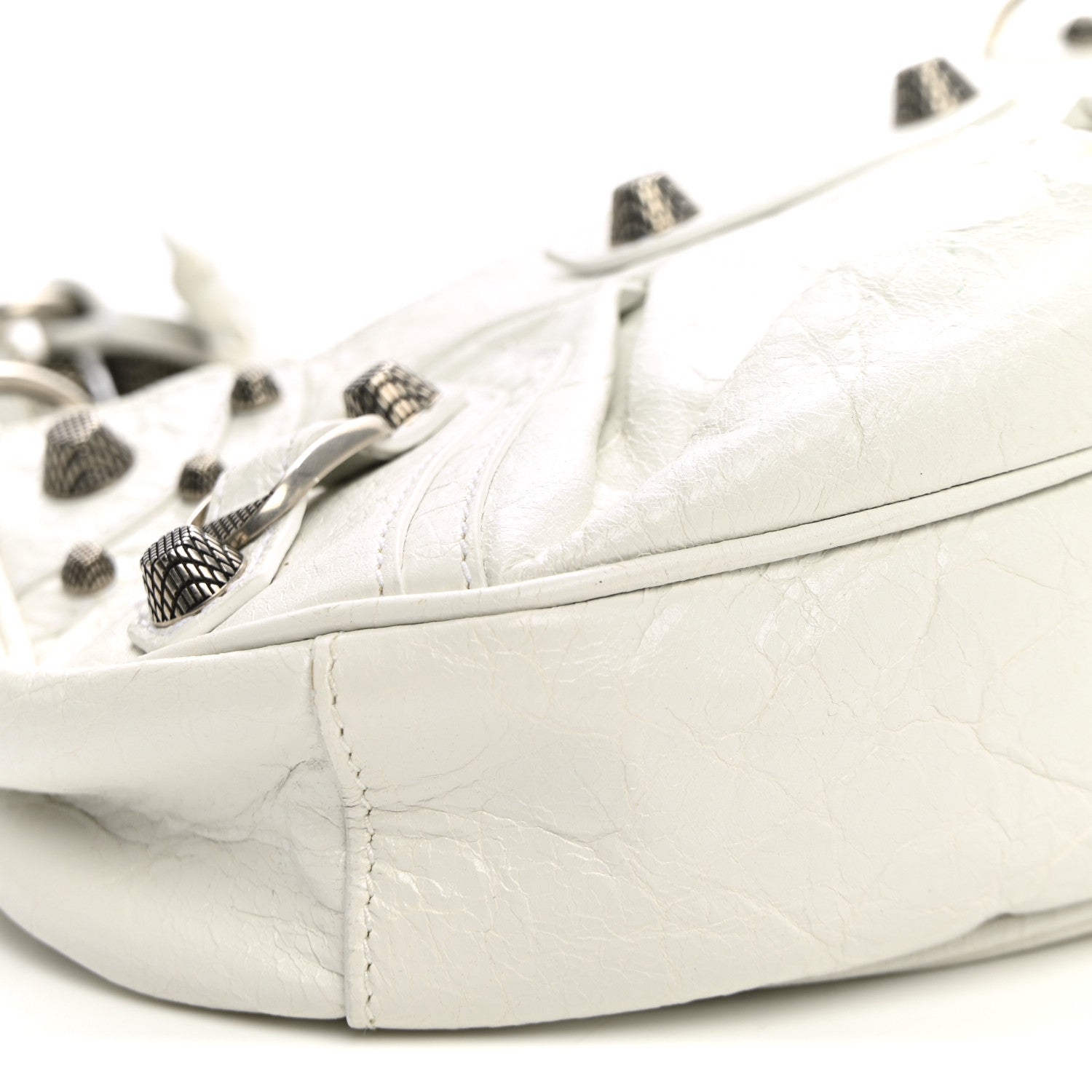 Balenciaga Agneau Arena Le Cagole Shoulder Bag XS Optic White 9 of 10