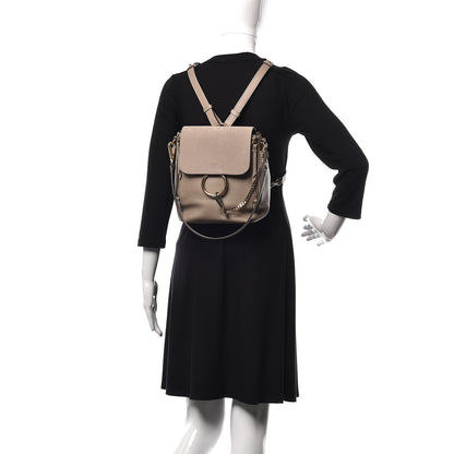 Chloe Suede Calfskin Small Faye Backpack Motty Grey 2 of 9