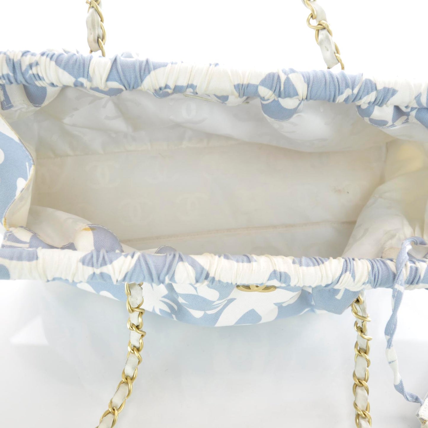Canvas CC Clover Print Bag Blue