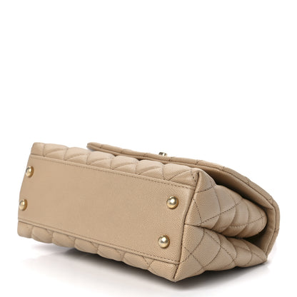 Chanel Caviar Quilted Mini Coco Handle Flap Beige 9 of 11