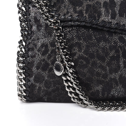 Stella McCartney Shaggy Deer Leopard Print Mini Falabella Tote Black 8 of 8