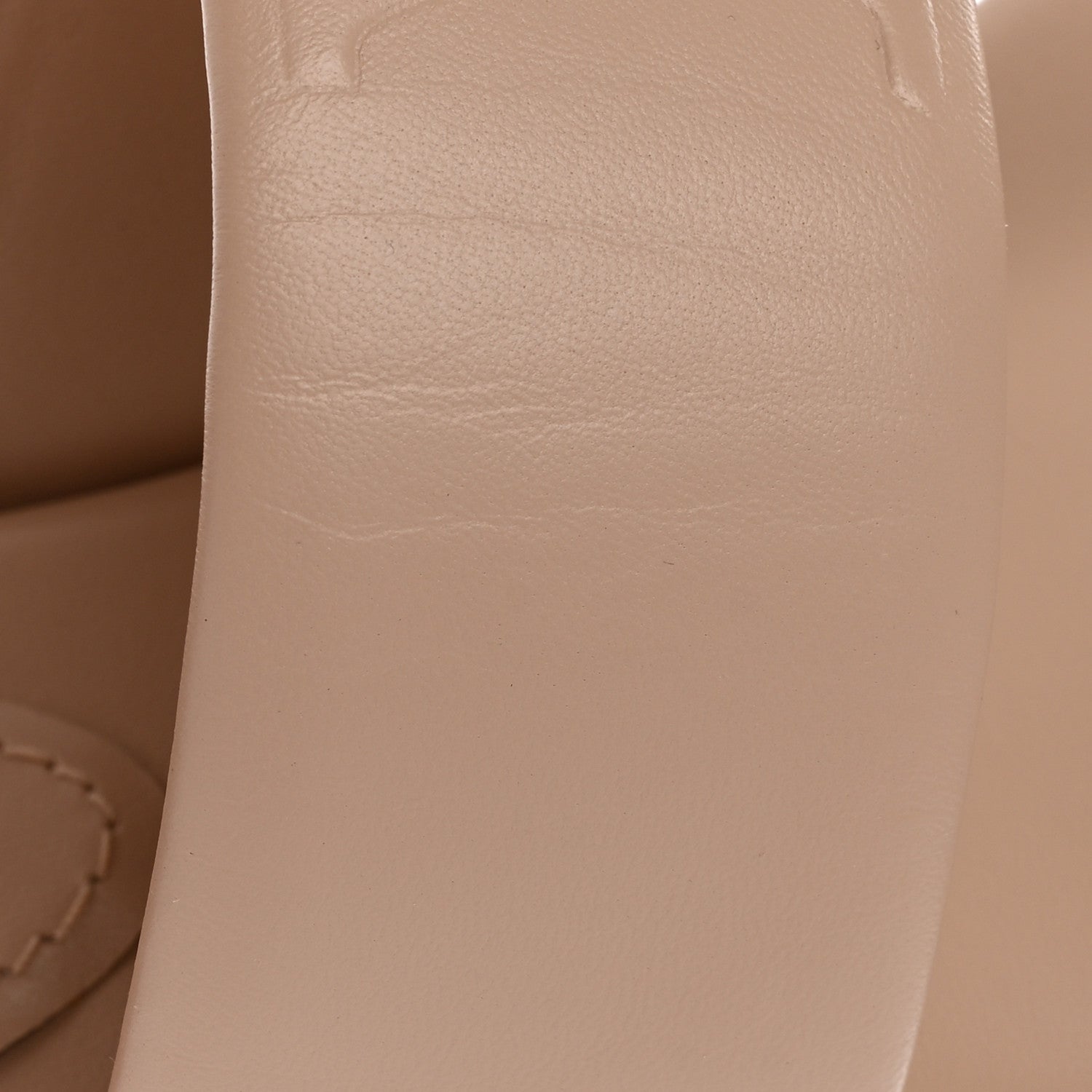 Louis Vuitton Lambskin Embossed Monogram Drapy Flat Thong Sandal 37 Beige 10 of 12