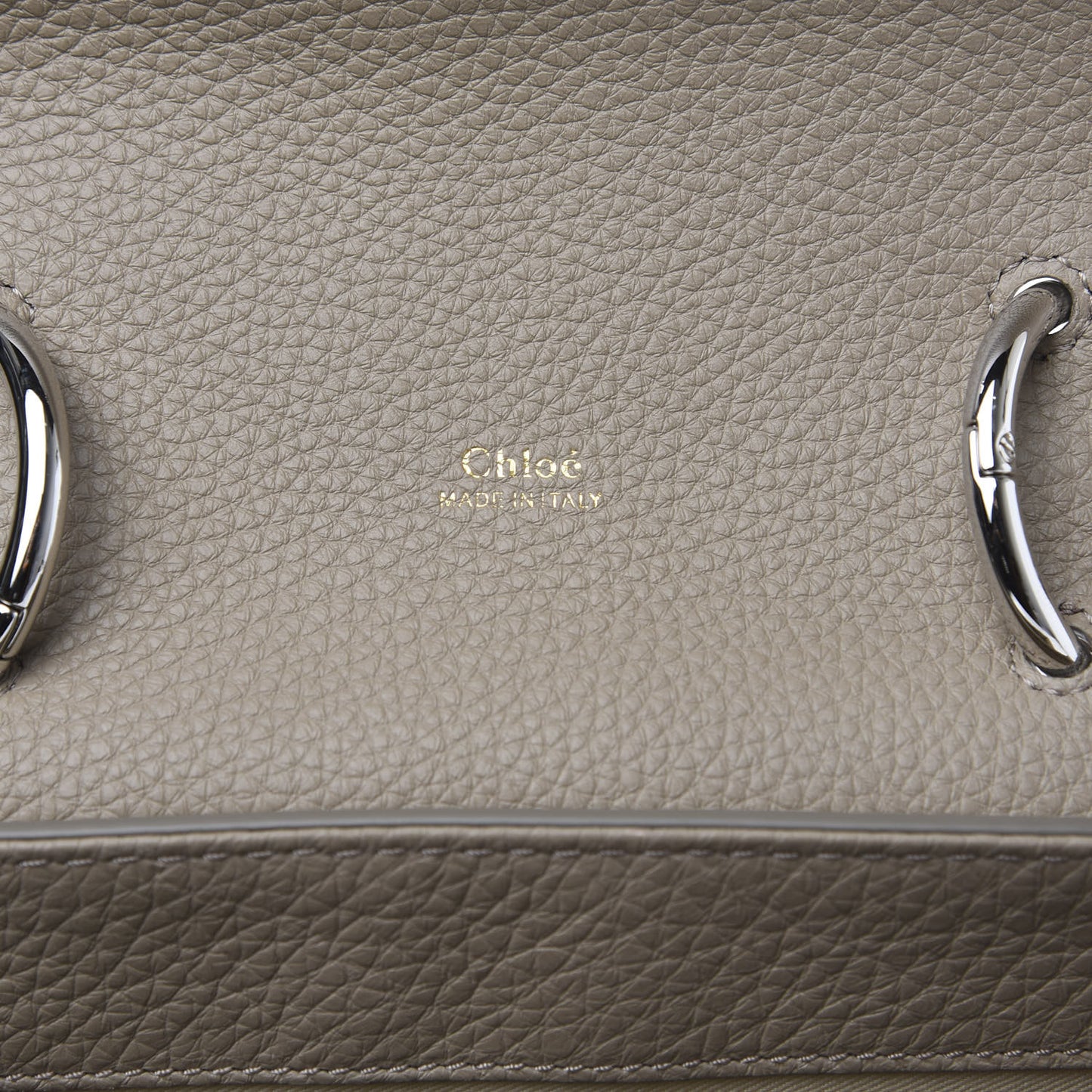 Shiny Grained Calfskin Small Aby Day Shoulder Bag Motty Grey