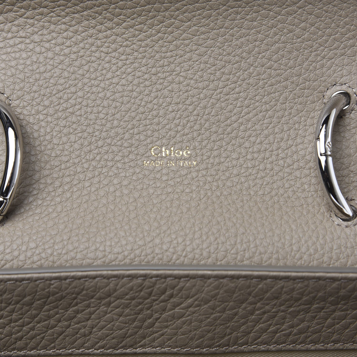 Chloe Shiny Grained Calfskin Small Aby Day Shoulder Bag Motty Grey 7 of 10