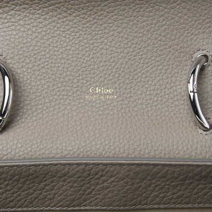 Chloe Shiny Grained Calfskin Small Aby Day Shoulder Bag Motty Grey 7 of 10