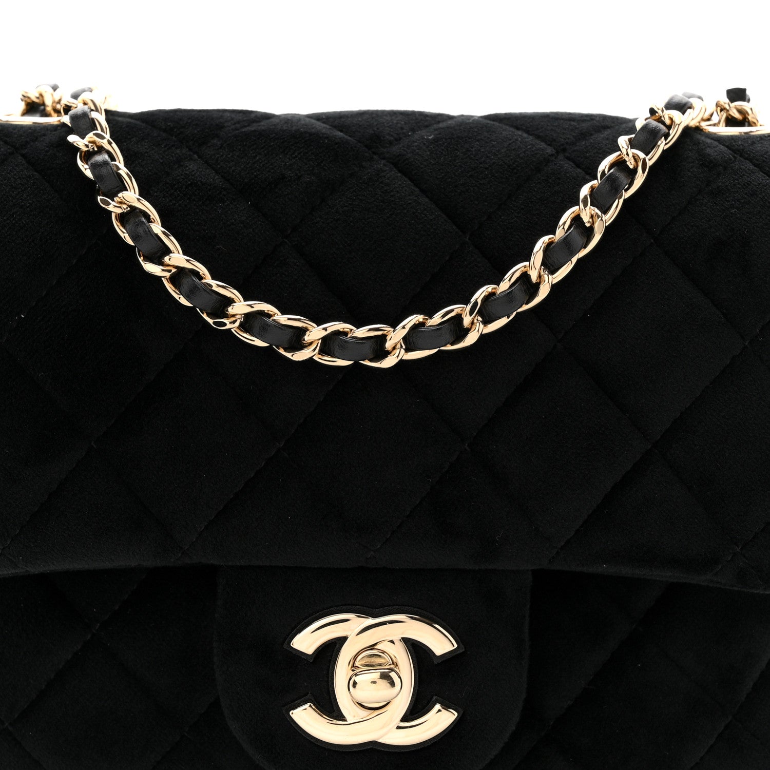 Chanel Velvet Quilted Mini Square Pearl Crush Flap Black 8 of 10