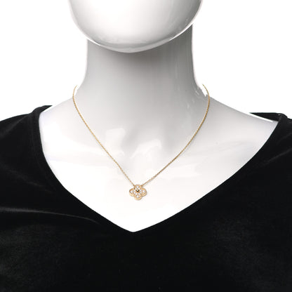 Van Cleef & Arpels 18K Yellow Gold Diamond Vintage Alhambra Pendant Necklace 2 of 4