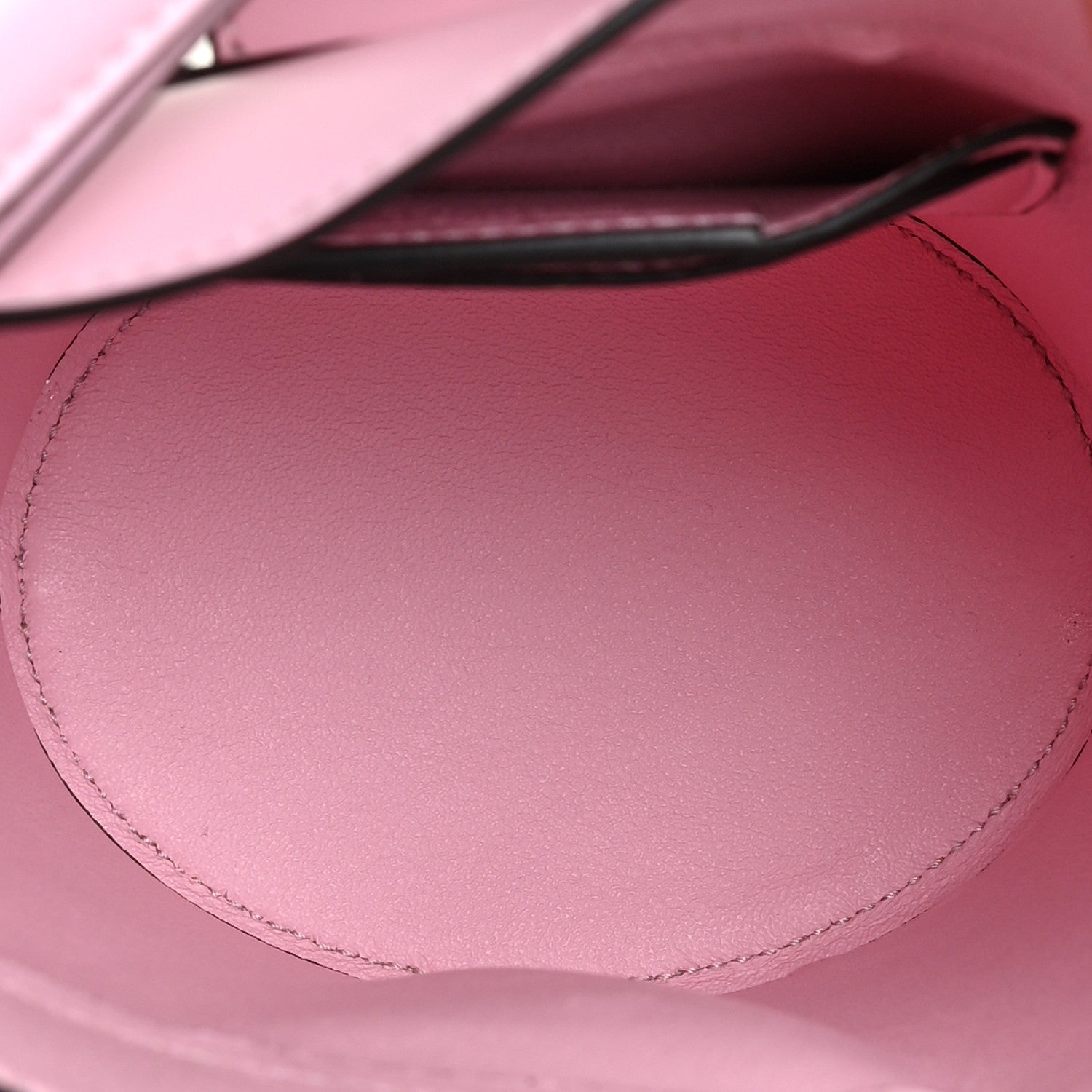 Salvatore Ferragamo Calfskin Small Trifolio Bucket Shoulder Bag Cheerleader Pink 5 of 16