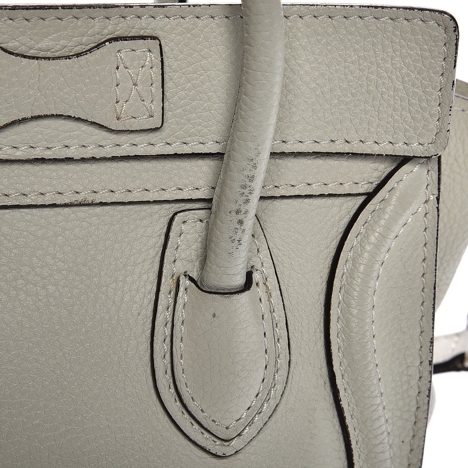 Celine Drummed Calfskin Nano Luggage Lune 10 of 15