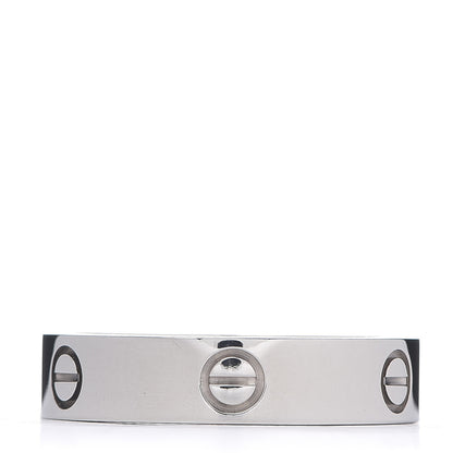 Cartier 18K White Gold 5.5mm LOVE Ring 66 11.5 3 of 5