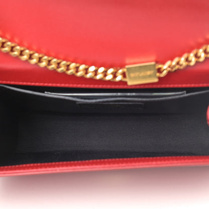 Saint Laurent Grain De Poudre Small Classic Monogram Kate Tassel Satchel Red 4 of 5