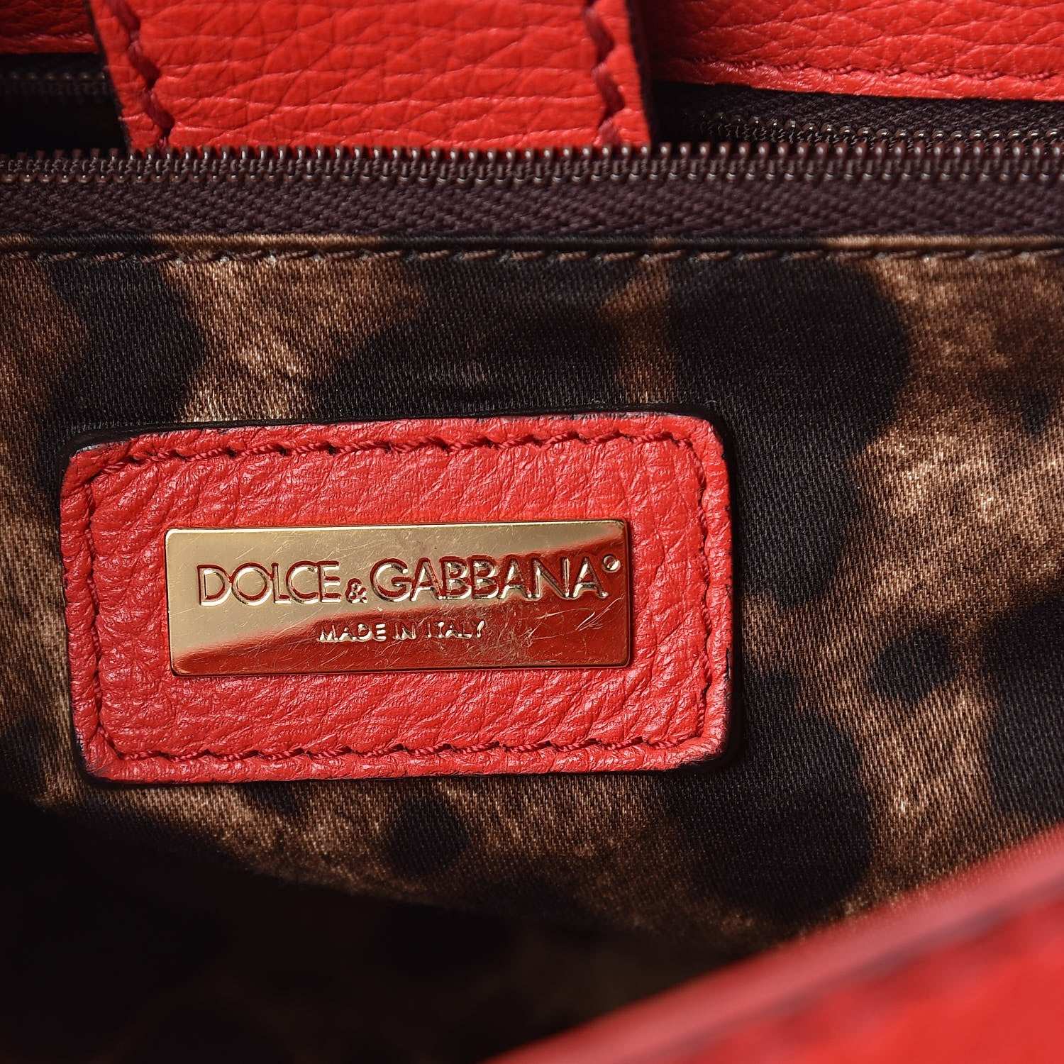 Dolce & Gabbana Calfskin Dauphine Large Miss Sicily Satchel Red 6 of 9